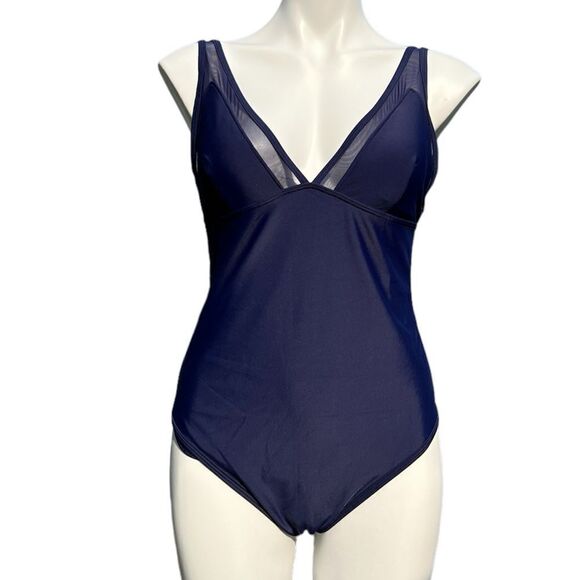 TED BAKER Rubee Mesh-Inset One-Piece Swimsuit New Size 4 (medium) - Picture 1 of 14